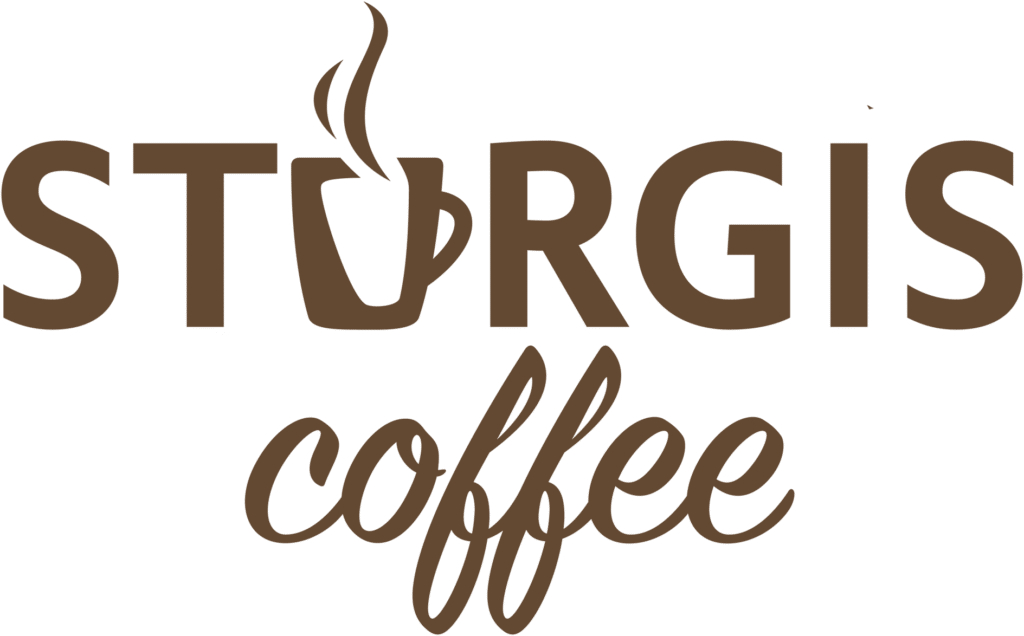 Sturgis Coffee Logo Brown Stacked